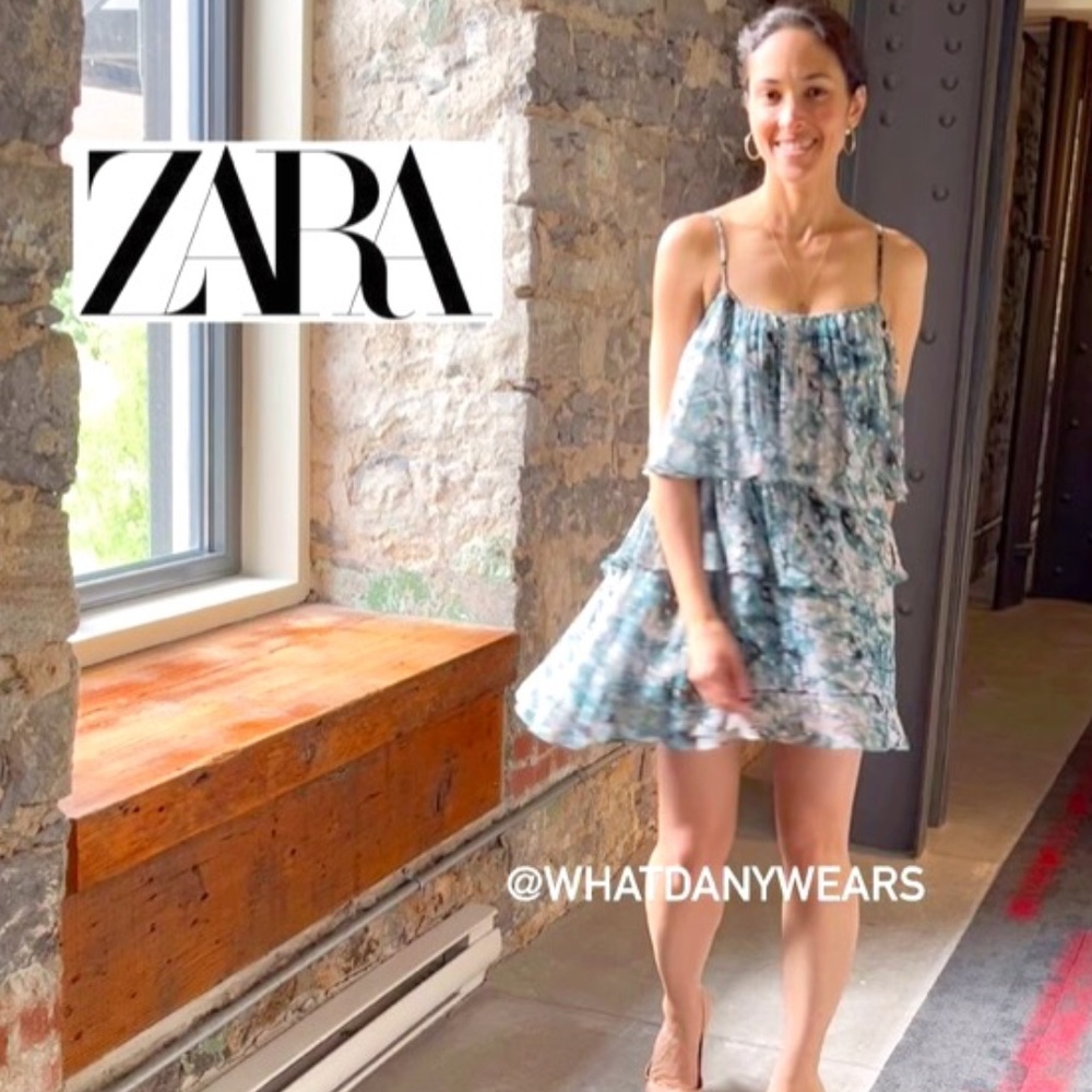 ZARA PRINTED SHORT DRESS ZW COLLECTION NWT